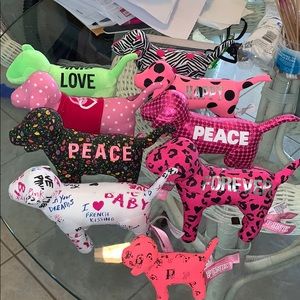 Victoria Secret Pink dogs.